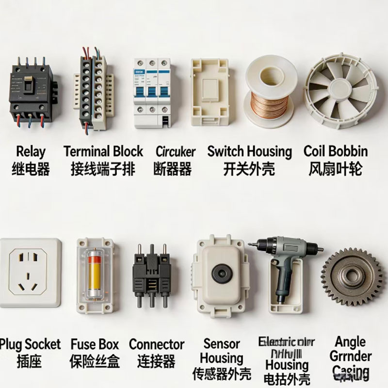Pellets de plástico PA6 retardantes de llama V0