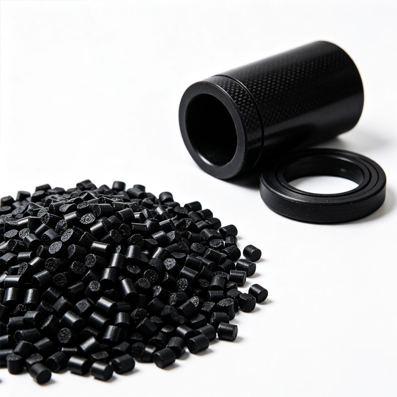 Gránulos de grafito PEEK CF PTFE de alta resistencia al desgaste Gránulos de grafito PEEK CF PTFE de alta resistencia al desgaste
